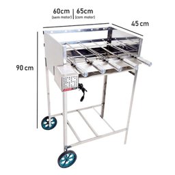 Churrasqueira Giratória 5 Espetos Issi Grill Inox Bivolt - 2