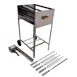 Churrasqueira Giratória 5 Espetos Issi Grill Inox Bivolt - 5