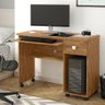 Mesa para Computador Escrivaninha Vicenza com 1 Gaveta e Rodízios Amêndoa - Fabrica 1 Móveis - 1