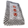 Tapete de Luxo crochê Artesanal Cinza com Flor - 1
