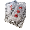Tapete de Luxo crochê Artesanal Cinza com Flor - 2