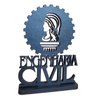 Emblema de mesa símbolo profissão engenharia civil formatura - 1