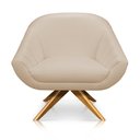 Ver imagem 4 de Kit 02 Poltronas Giratória Giovana Corino Base Madeira MA30 - D’Rossi
