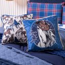 Ver mais imagens de Kit Edredom Casal Padrão Country com Almofadas Estampadas 07 Peças - Dupla Face Percal 300 Fios