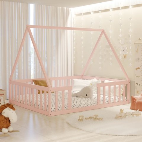 Cama Queen Montessoriana Valentina Rosa