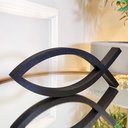 Ver imagem 5 de Estatueta Peixe - Decoração Imagem Religiosa, Artigo Casa, Enfeite de Mesa - Cor: Preto