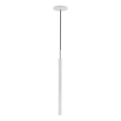 Pendente Tubo Cilindro Branco 50cm + Led Mr11 2700K St642