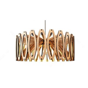 Luminária Teto tipo Pendente JADE MDF - Completa - Bola