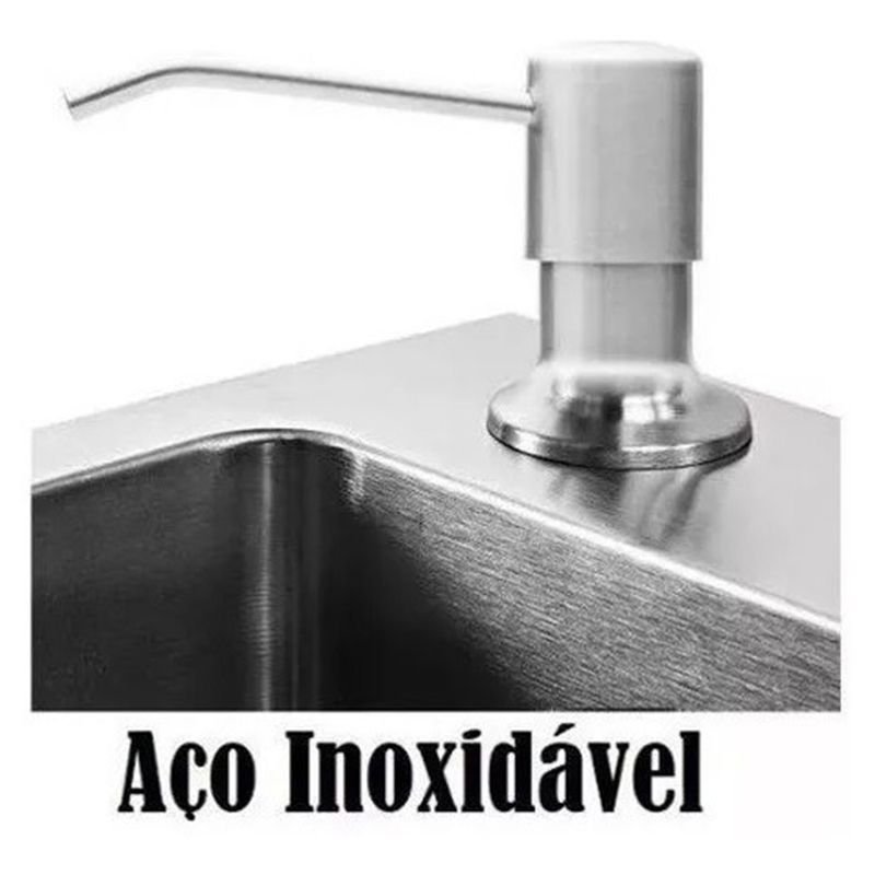 Dispenser Dosador Embutir Sabao Liquido Detergente Pia Banheiro Cozinha - 5