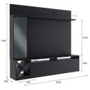 Ver imagem 2 de Estante TV até 60 Polegadas 200cm Sorrento Cristaleira Preto 2020