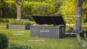 Ver imagem 4 de Baú Armazenamento Keter Darwin 380l Externo Resistente À Chuva e Sol