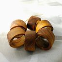 Ver imagem 1 de Kit Anel Porta Guardanapo Madeira Rústica g 6 Peças