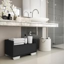 Ver imagem 7 de Gabinete Armário Banheiro 60cm Multimóveis V3625 Preto/Branco