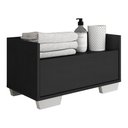 Ver imagem 1 de Gabinete Armário Banheiro 60cm Multimóveis V3625 Preto/Branco