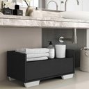 Ver imagem 2 de Gabinete Armário Banheiro 60cm Multimóveis V3625 Preto/Branco