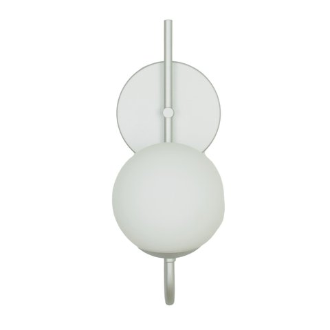Arandela Luminária Quarto Globo 12 cm Moderno Prata Fosco BF Decor