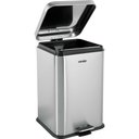 Ver imagem 3 de Lixeira Retangular 20L Inox Cinza VONDER