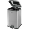 Lixeira Retangular 20L Inox Cinza VONDER - 4