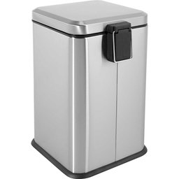 Lixeira Retangular 20L Inox Cinza VONDER - 6
