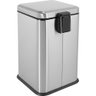 Lixeira Retangular 20L Inox Cinza VONDER - 6