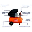 Ver imagem 5 de Compressor de Ar 7,3 Pcm 2,0 Hp 24 L 127 V - Intech Machine Ce325