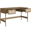 Ver imagem 4 de Estante Livreiro Home Office e Mesa Escrivaninha Pés Madeira Moss A03 Hanover Roble - Lyam Decor