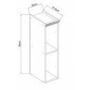 Ver imagem 2 de Armário Aéreo 20cm com Nicho e 1 Prateleira para Cozinha Mdf Cor:mint com Ébano