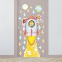 Ver imagem 5 de Adesivo de Porta Decorativo Infantil Astronauta Foguete Lua