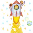 Ver imagem 1 de Adesivo de Porta Decorativo Infantil Astronauta Foguete Lua