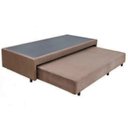 Ver imagem 1 de Cama Box Bicama Auxiliar Solteiro Suede Espuma 8cm 40x88x188 Marrom