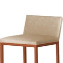 Ver imagem 4 de Kit 2 Banquetas Altas Luxo Dani com Encosto Base Bronze:bege