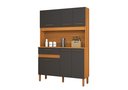 Ver imagem 6 de Armário Cozinha Tampo Balcão Slim 120cm Pequeno Estreito Ideal para Apartamento Robusto Nicho para M
