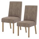 Ver imagem 6 de Cadeira para Mesa de Jantar Eloá Ambiente Kit 2 Peças Nature Cacao - Henn