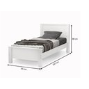 Ver imagem 5 de Cama Solteiro para Quarto Pes de Madeira Branca - Mila