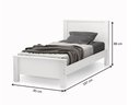Ver imagem 5 de Cama Solteiro para Quarto Pes de Madeira Branca - Mila