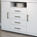 Ver imagem 2 de Cômoda Com Rodízios 2 Portas 4 Gavetas Master Branco - Santos Andirá
