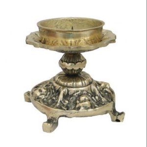 Castiçal Bronze Vela 7 Dias Igrejas Casa Decoração Missa
