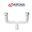 Ver imagem 3 de Sifão Duplo Sanfonado flexível Tubo Extensivo Universal Tanque Pia