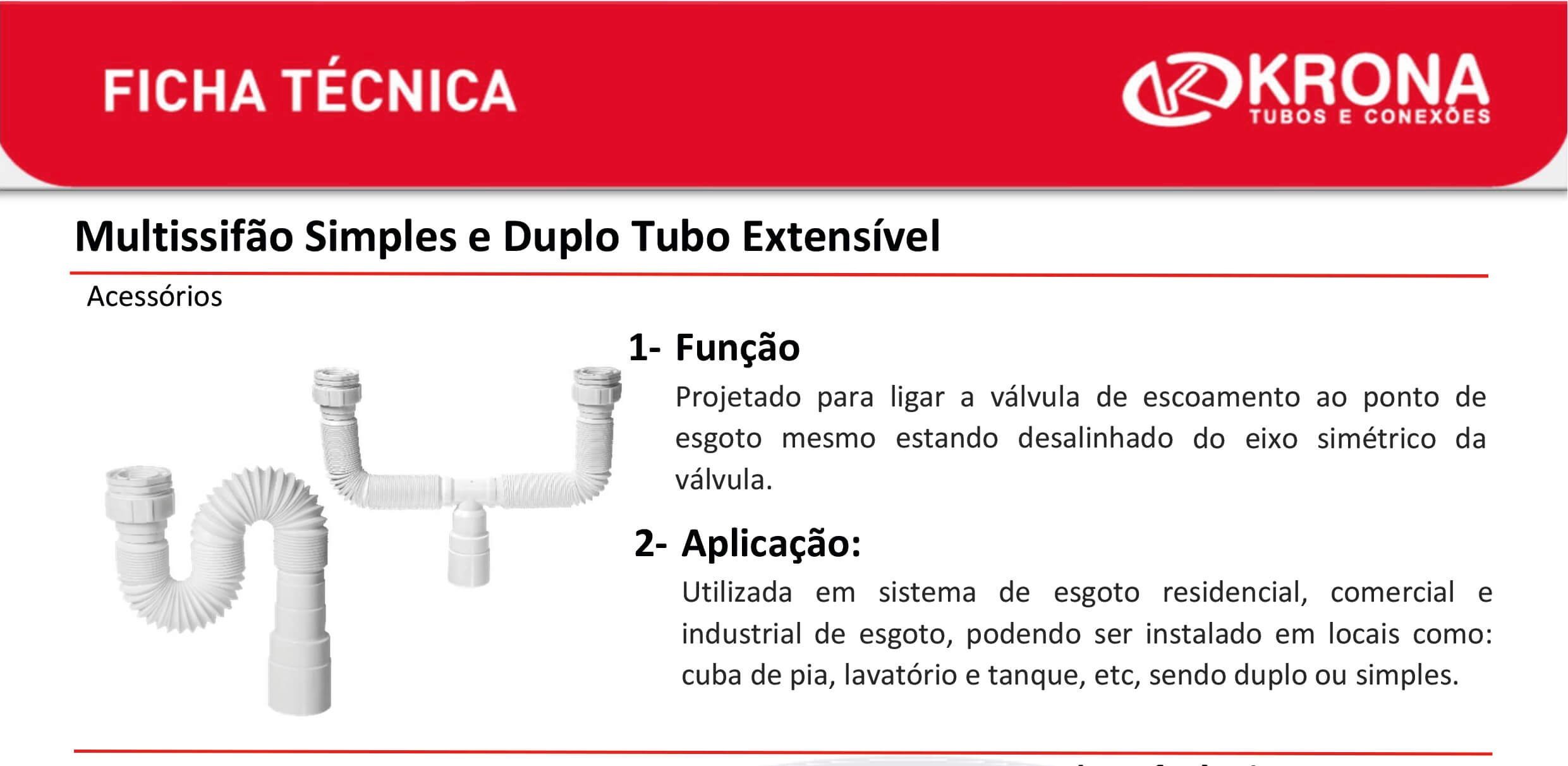 Sifão Duplo Sanfonado flexível Tubo Extensivo Universal Tanque Pia - 5