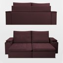 Ver imagem 5 de Sofá Retrátil e Reclinável 2,30m Milano com Porta Copos Velupluma Vinho Cama Inbox