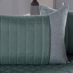 Peseira de Cama King - Kit 5 Pçs com Almofadas Cheias: Verde - 2
