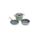 Ver imagem 2 de Jogo de Panelas Empilhável Verde Ceramic Life Loft 7 Peças - Brinox