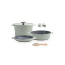 Ver imagem 1 de Jogo de Panelas Empilhável Verde Ceramic Life Loft 7 Peças - Brinox