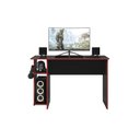 Ver imagem 3 de Mesa para Computador Gamer Preto Fosco com Vermelho - Qmovi