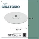 Ver imagem 2 de Centro Mesa Prato Giratório Vidro Temperado 60cm Resistente - Incolor