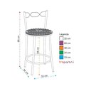 Ver imagem 2 de Kit 2 Banquetas Cromadas Assento Espuma D15 Treparoni Bege