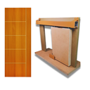Ver imagem 1 de Kit Porta Madeira Frisada 4000 - 70x210 + Trilho Correr 1,40 Cereja + Brinde