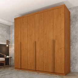 Guarda-roupa Casal Joinville 6 Portas 4 Gavetas Cinamomo - Tcil Móveis - 1