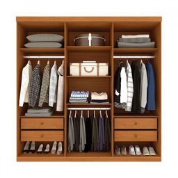 Guarda-roupa Casal Joinville 6 Portas 4 Gavetas Cinamomo - Tcil Móveis - 3