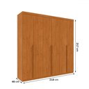 Ver imagem 4 de Guarda-roupa Casal Joinville 6 Portas 4 Gavetas Cinamomo - Tcil Móveis
